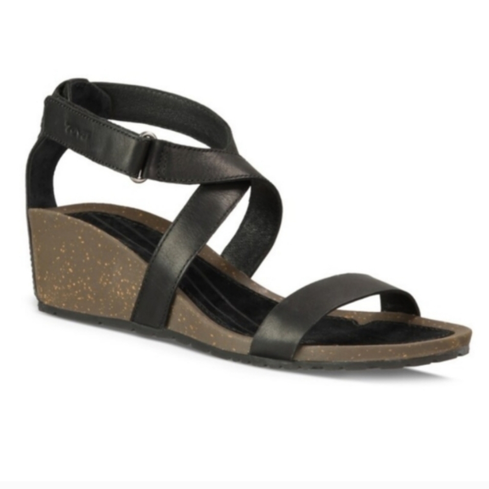 Teva Women Cabrillo Ankle Leather Wedge Sandals shoes sz 11
